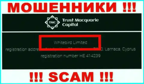 Номер регистрации, принадлежащий незаконно действующей компании TrustMacquarieCapital: HE 414239