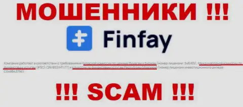 ФинФай - это internet мошенники, незаконные действия которых курируют такие же мошенники - Cyprus Securities and Exchange Commission (CYSEC)