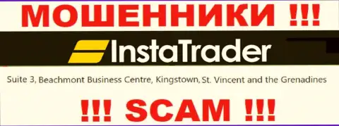 Сьюит 3, бизнес Центр Бичмонт, Кингстаун, Сент-Винсент и Гренадины - это оффшорный юридический адрес InstaTrader Net, оттуда ВОРЫ дурачат клиентов
