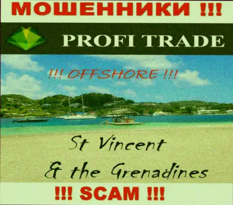 Находится компания Profi Trade LTD в оффшоре на территории - St. Vincent and the Grenadines, РАЗВОДИЛЫ !!!