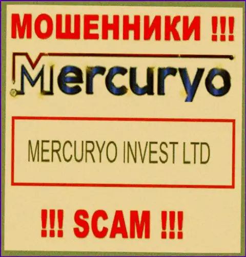 Юридическое лицо Меркурио - Меркурио Инвест Лтд, именно такую инфу представили мошенники на своем интернет-портале