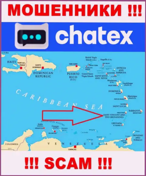 Не доверяйте internet мошенникам Чатекс Ком, т.к. они зарегистрированы в офшоре: St. Vincent & the Grenadines