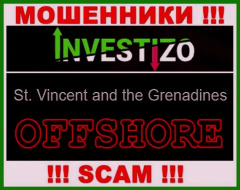 Т.к. Investizo находятся на территории Сент-Винсент и Гренадины, прикарманенные средства от них не вернуть