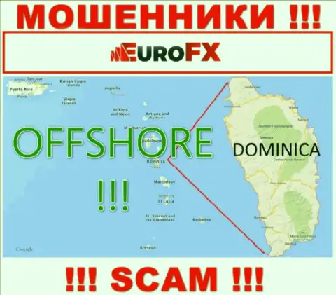 Dominica - оффшорное место регистрации ворюг EuroFX Trade, представленное у них на сайте