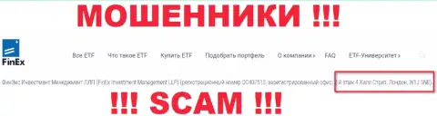 Будьте очень бдительны !!! На онлайн-ресурсе FinExETF указан ложный юридический адрес организации