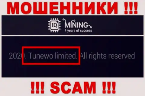 Шулера Tunewo Limited пишут, что именно Тунево Лимитед руководит их лохотронном
