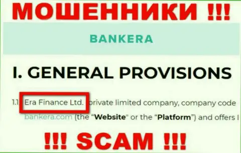 Era Finance Ltd владеющее компанией Bankera