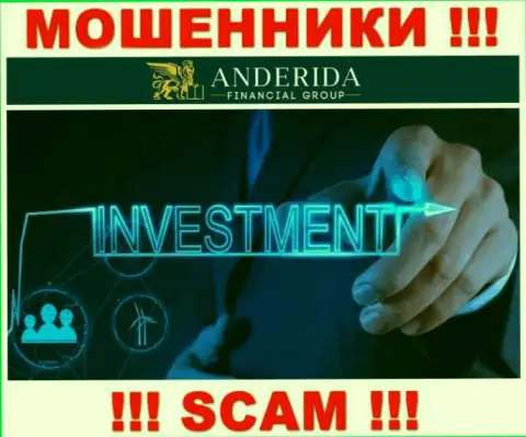 Anderida разводят лохов, предоставляя мошеннические услуги в сфере Investing