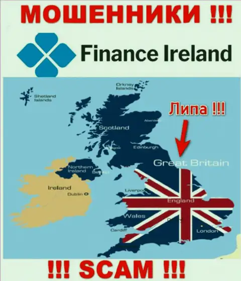 Воры Finance Ireland не представляют достоверную информацию относительно их юрисдикции