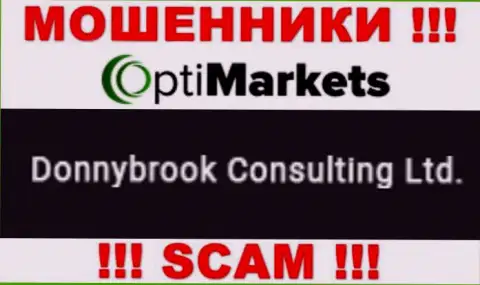 Воры Опти Маркет написали, что Donnybrook Consulting Ltd владеет их лохотронном