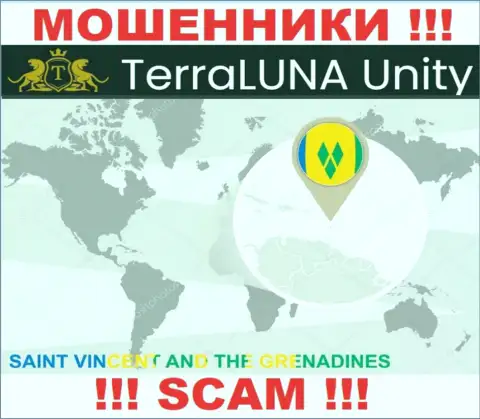Юридическое место регистрации интернет кидал Terra Luna Unity - Saint Vincent and the Grenadines