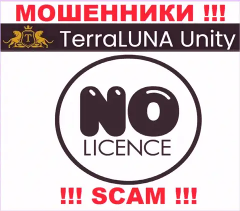 Ни на веб-сайте TerraLuna Unity, ни во всемирной интернет паутине, сведений об лицензии указанной конторы НЕ ПРЕДСТАВЛЕНО