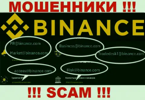 Слишком рискованно общаться с internet мошенниками Бинансе Ком, даже через их адрес электронного ящика - жулики