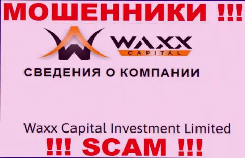 Данные о юр. лице махинаторов Waxx-Capital