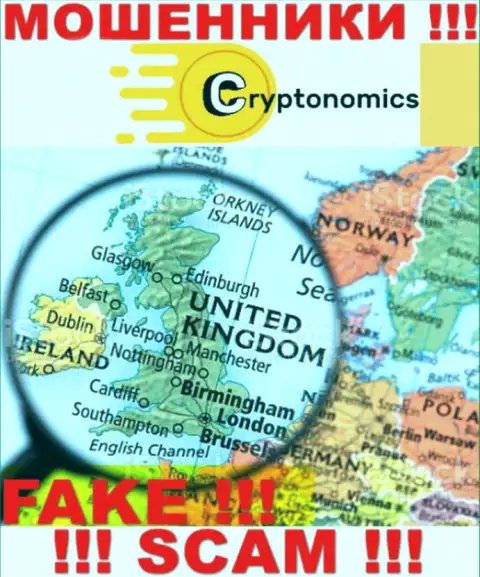 Мошенники Cryptonomics LLP не представляют правдивую информацию относительно своей юрисдикции