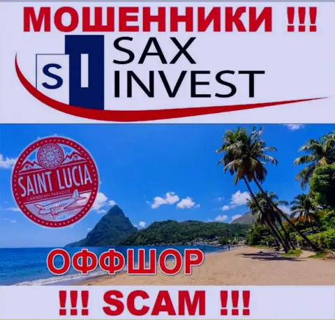 Поскольку Сакс Инвест зарегистрированы на территории Saint Lucia, прикарманенные вложенные средства от них не вернуть
