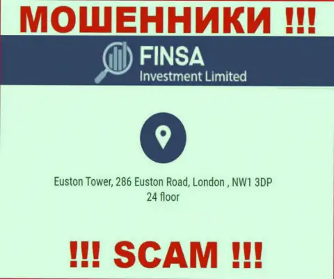 Избегайте взаимодействия с организацией Finsa - эти internet-обманщики распространили левый юридический адрес