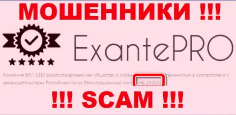 EXANTE Pro мошенники internet сети !!! Их номер регистрации: HE 293592