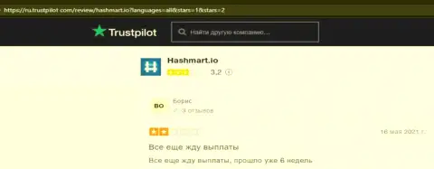 В своем отзыве автор обратил внимание на все признаки того, что HashMart - это ЛОХОТРОНЩИКИ !!!