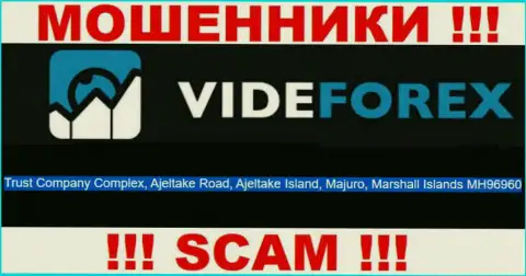 Мошенники VideForex Com скрылись в офшорной зоне: Trust Company Complex, Ajeltake Road, Ajeltake Island, Majuro, Republic of the Marshall Islands MH96960, именно поэтому они свободно могут воровать