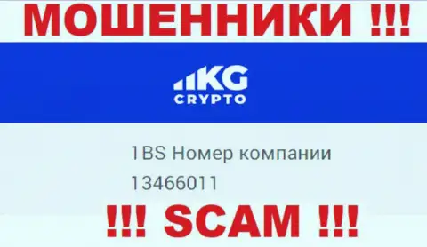 Регистрационный номер компании CryptoKG Com, в которую сбережения лучше не вкладывать: 13466011