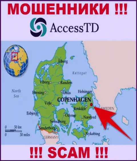 Разузнать точное место регистрации организации AccessTD Org нереально, на их веб-сайте ложная инфа
