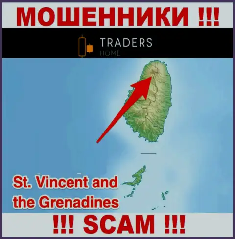 Организация TradersHome имеет регистрацию в офшорной зоне, на территории - St. Vincent and the Grenadines