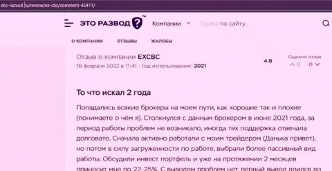 Точки зрения трейдеров EXBrokerc на сайте Eto-Razvod Ru с информацией об итогах совершения торговых сделок с Forex брокером
