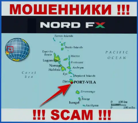 NordFX указали на своем web-портале свое место регистрации - на территории Vanuatu