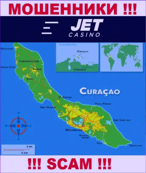 Curaçao - это юридическое место регистрации организации Джет Казино