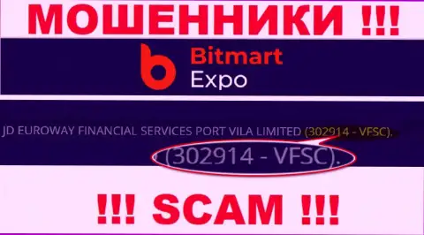 302914-VFSC - это номер регистрации Bitmart Expo, который предоставлен на официальном сайте организации