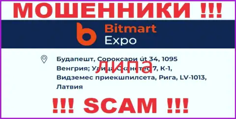 Юридический адрес регистрации организации BitmartExpo Com фейковый - работать с ней весьма опасно