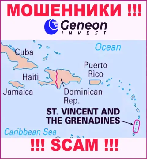 ГенеонИнвест Ко зарегистрированы на территории - St. Vincent and the Grenadines, избегайте работы с ними