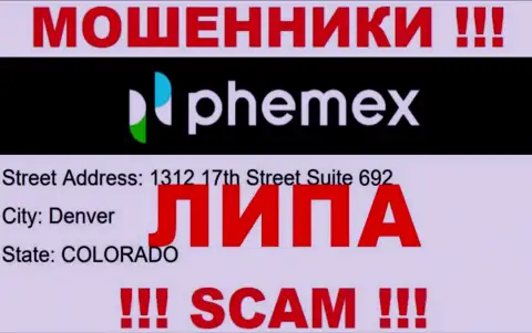 Оффшорная юрисдикция организации Phemex Limited на ее сайте представлена ложная, осторожнее !!!